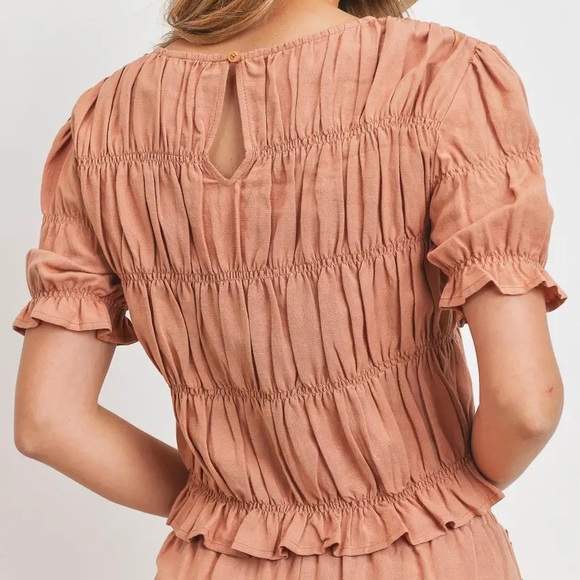 Matilda Shirring Ruffled Top - Picture 6 of 7